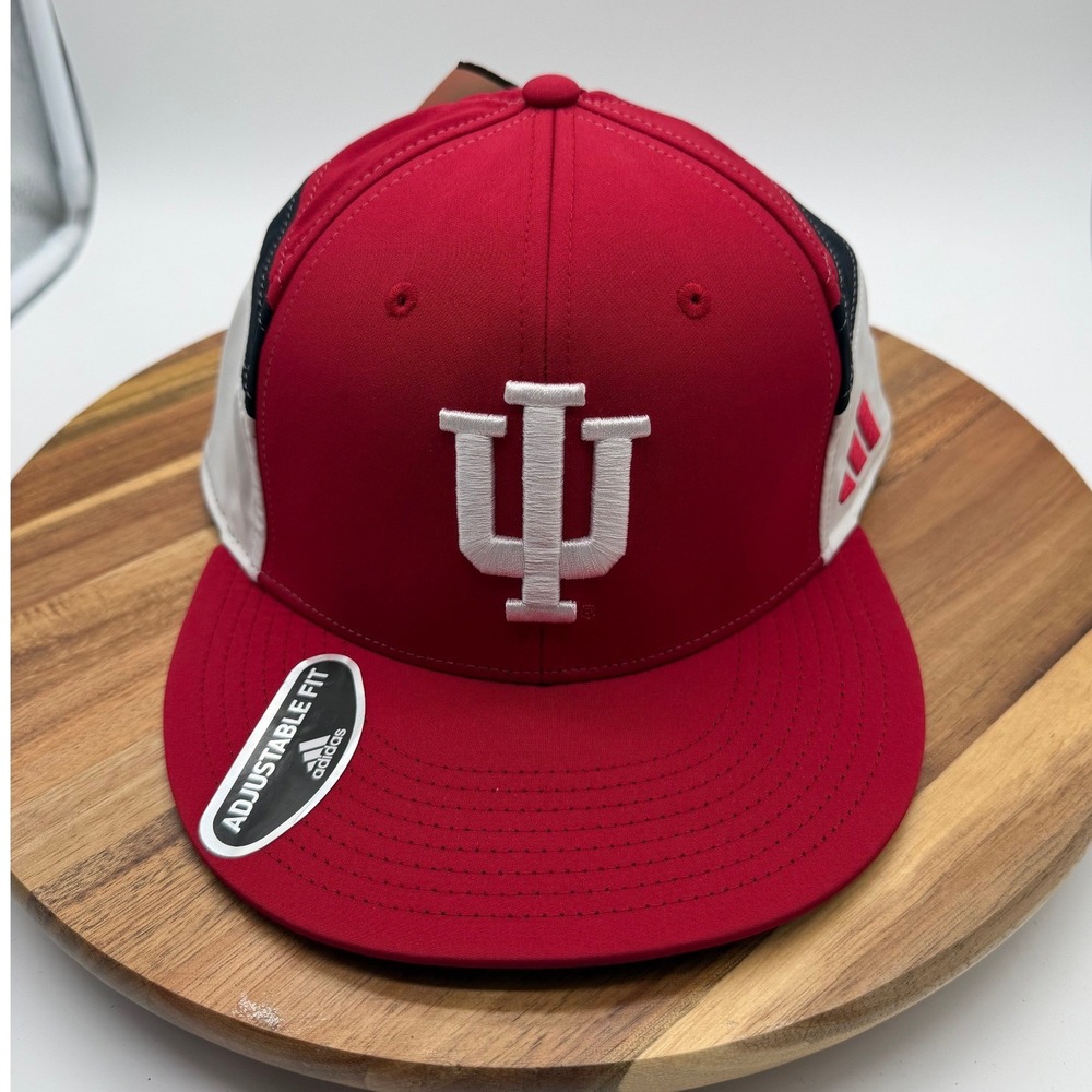 Adidas Indiana University Hoosiers Hat Red White Snapback IU Cap OSFM 2588